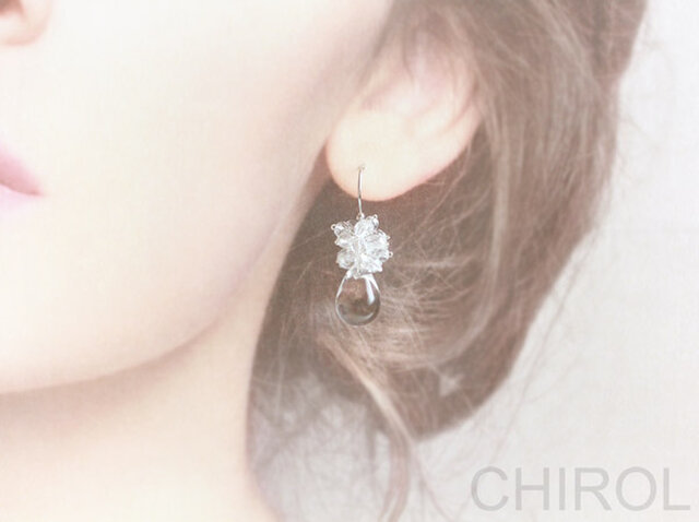 Harraca クリアドロップピアス Harraca クリアドロップピアス Harraca クリアドロップピアス