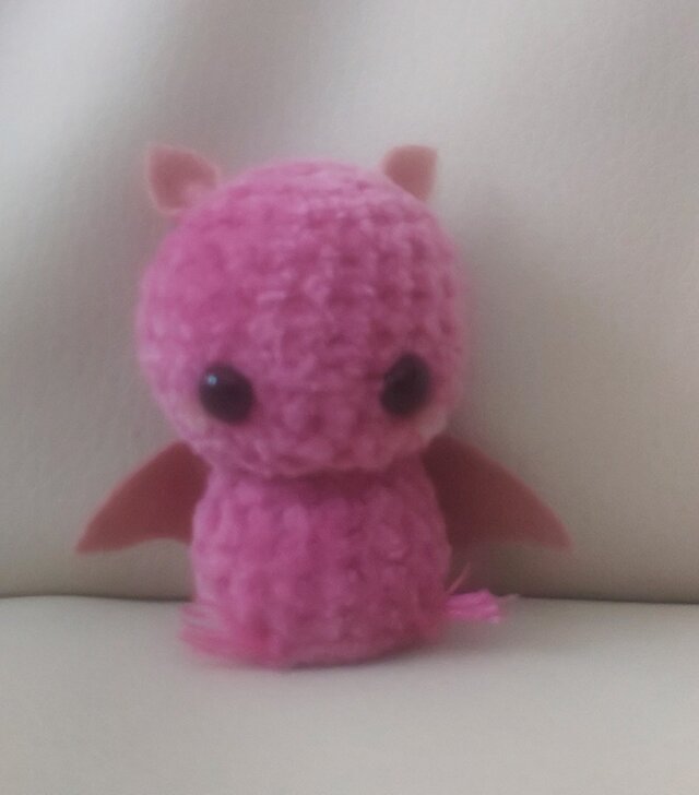 もこもこ編みぐるみ☆小さなコウモリさん☆