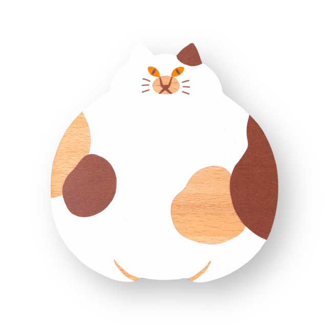 ほっこり癒しのティータイム　木製プレート　nekomamire「香箱座り」