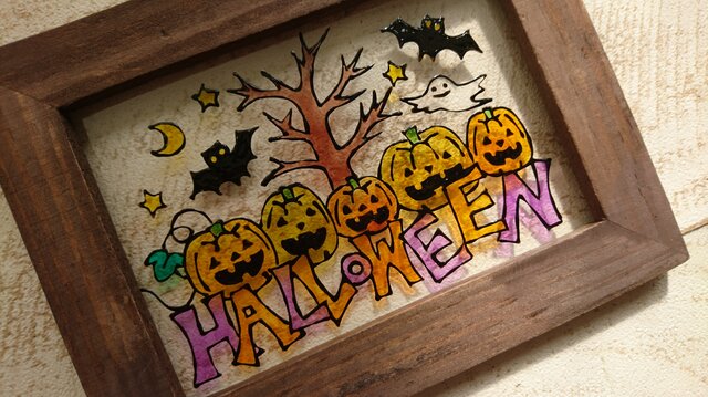 送料無料*ステンドグラス風*ハロウィン・かぼちゃ・ハンドメイド