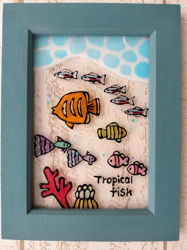 送料無料*ステンドグラス風*熱帯魚･水族館･ハンドメイド♪