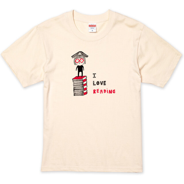 本にはさまれたい Tシャツ イラスト 半袖 | iichi 日々の暮らしを