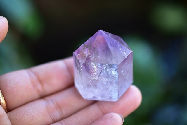 キラキラシラー☆アメジスト ダブルポイント s523 | iichi 日々の