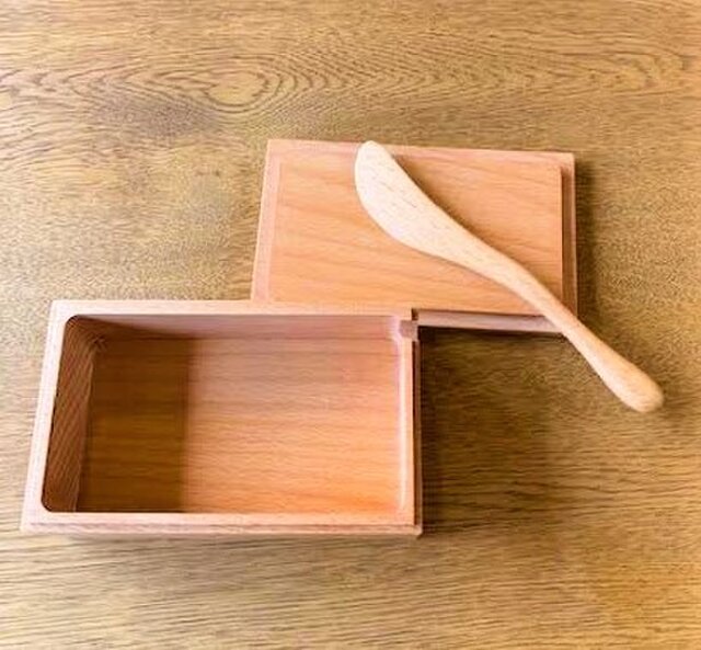 マニーローズ ウッド　バターケース&バターナイフ　木製　新品 it-64deb78d42ba3-1200.jpg