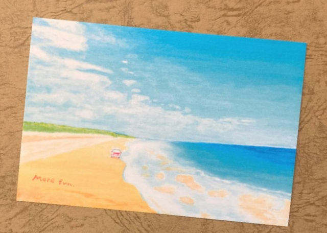 選べる3枚】『More fun』 ポストカード 海 空 絵 絵画 風水 イラスト 水彩画 風景画 ハガキ iichi  ハンドメイド・クラフト作品・手仕事品の通販