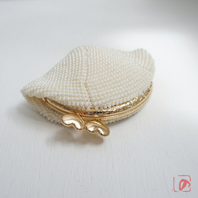 ばあば作♡シードビーズのがま口（Alyssum・1727）