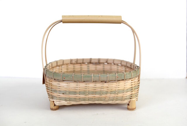 竹カゴ　竹細工　アンティーク 古い竹かご 竹細工 竹のバスケット | cocon