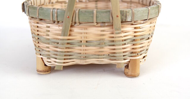 ミニチュア　まるカゴ　持ち手付き ミニチュアまるカゴ持ち手付き