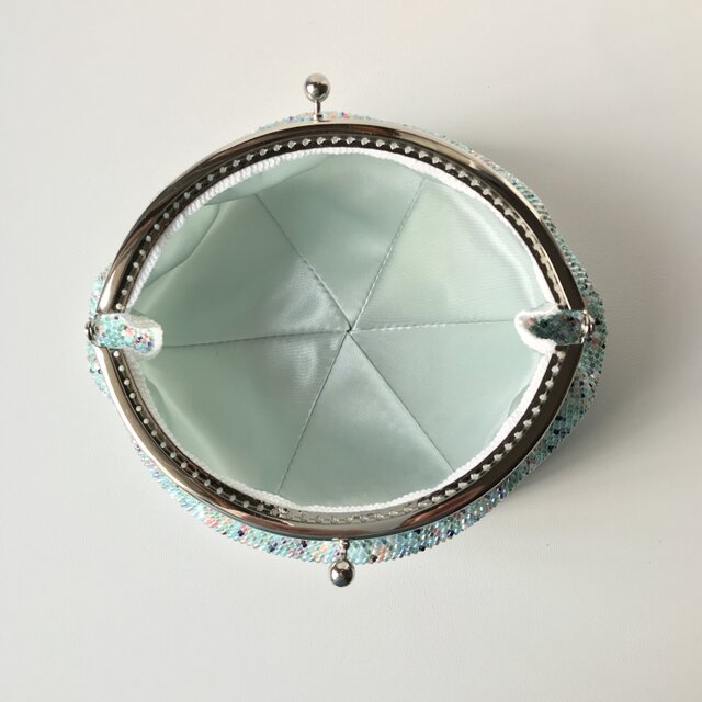Beaded Pouch ---Blue Green Mix-- (XL) | iichi 日々の暮らしを