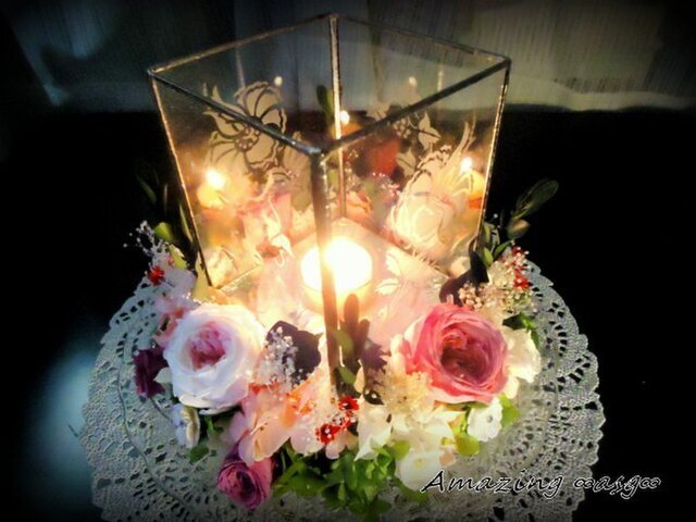 Amazing ∞asg∞ 豪華! プリザのキャンドルケース!!の画像1枚目