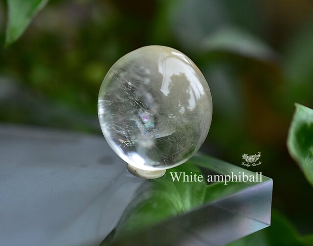 虹入りホワイト☆アンフィボール インクォーツs537 | iichi 日々の