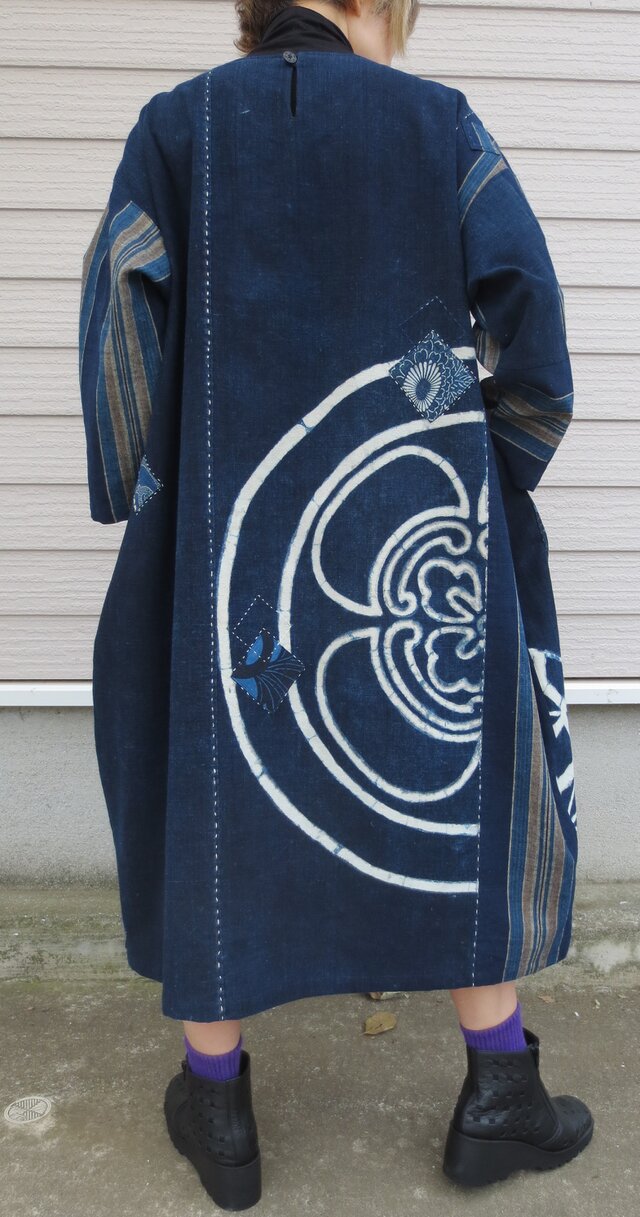 貴重な藍木綿いろいろ繋ぎ大人可愛いジャンバースカートに - fawema.org