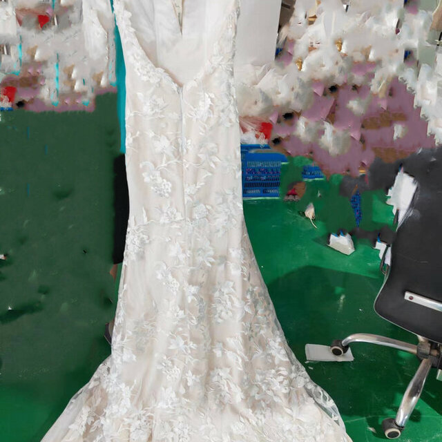 美品！ウェディングドレス キャミソール オフ 3D立体レース刺繍 2次会 前撮り 花嫁 挙式