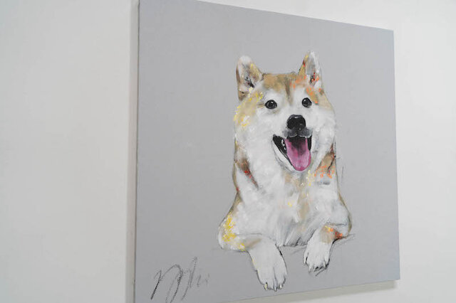 柴犬 Ringo 手描きアート a dog / 柴犬のアート作品 | iichi 日々の暮らしを心地よくする