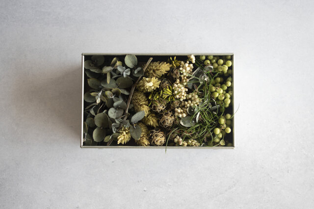 グリーンのBOX FLOWERの画像1枚目