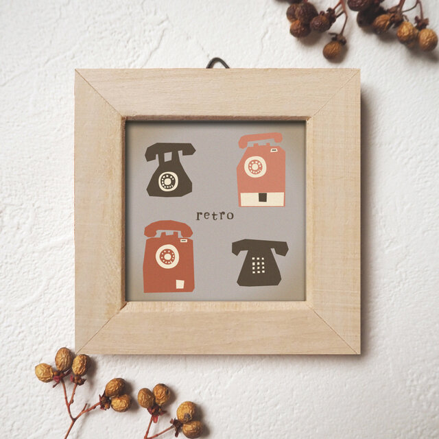 ミニ額＊レトロ（電話）