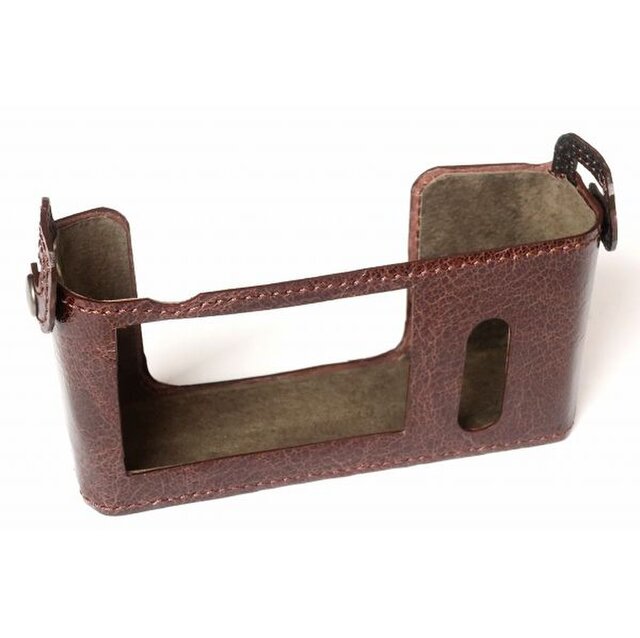 富士フイルム X-E4用 カメラケース 本革ハンドメイド ダークグレー