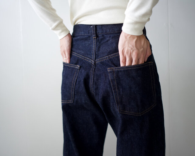 14oz.selvedgedenim jeans/one wash wide straight | iichi ハンドメイド・クラフト作品