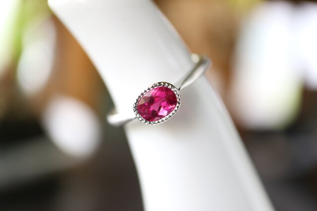 あーるめいど まりこ様 ピンクトルマリン アールヌーヴォー リング