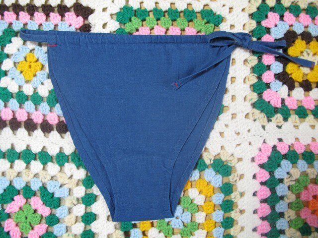 藍染め綿ふんどしパンツ(片結びタイプ)の画像1枚目