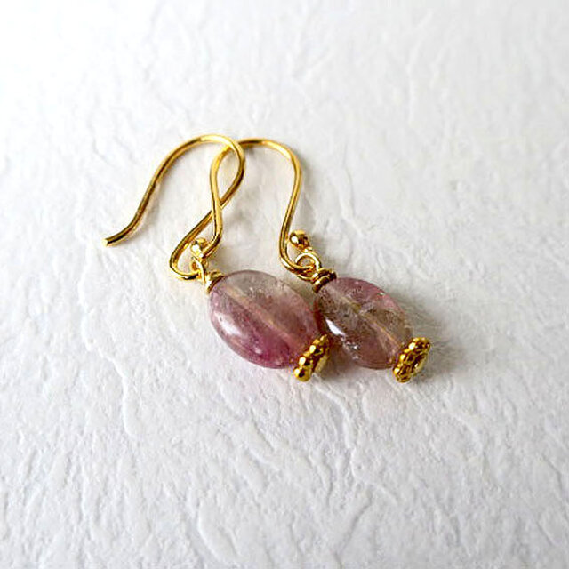 バイカラートルマリンSV18KGPピアス | iichi 日々の暮らしを心地よく