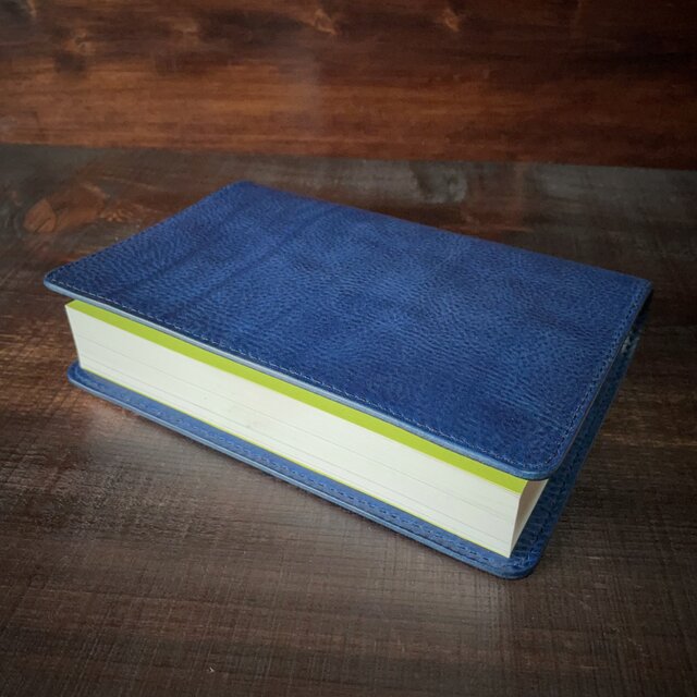 《四六判サイズ》レザーブックカバー（ブルー）