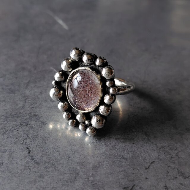 レピドクロサイトインクォーツシルバーリング#13