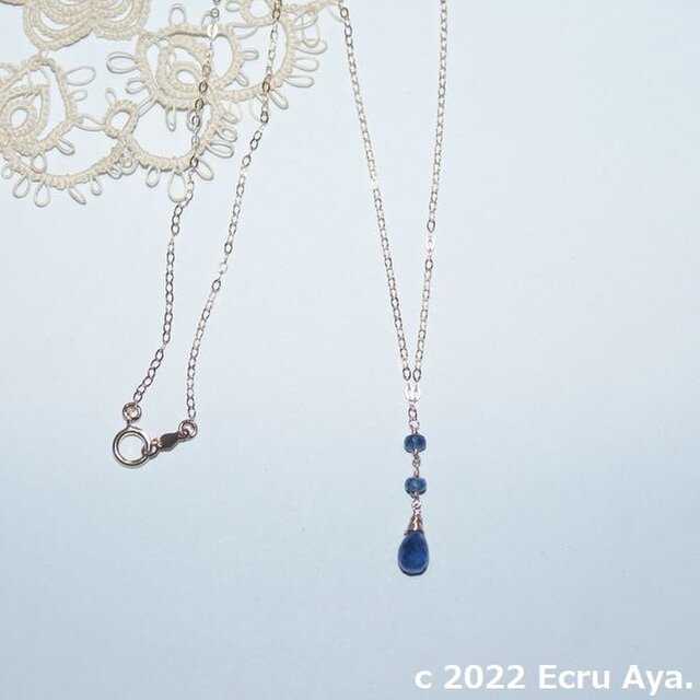 *無月*二種類の宝石質サファイアAAAのネックレス