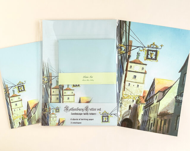 風景画レターセット～ローテンブルクｰ塔のある風景～ | iichi 日々の
