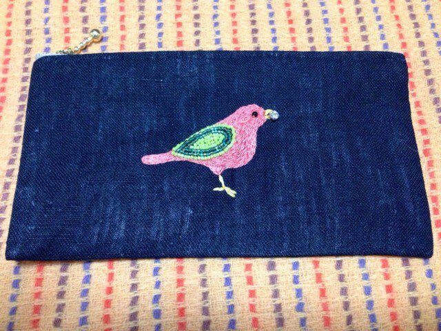 ビーズ刺繍のペンケース☆SOLD OUTの画像1枚目