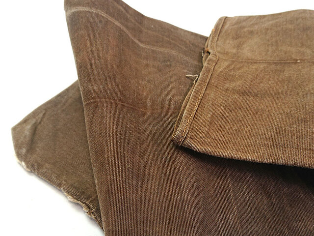 s0074 酒袋 あめ色 しっかりした厚手木綿 / 古布 古裂 | iichi 日々の