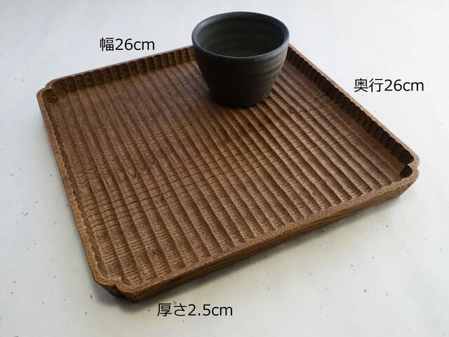 週末限定値下げ　我谷盆風　隅入角盆　大盤　ケヤキ材 特別値下げ 我谷盆風 隅入角盆 大盤 ケヤキ材 - メルカリ