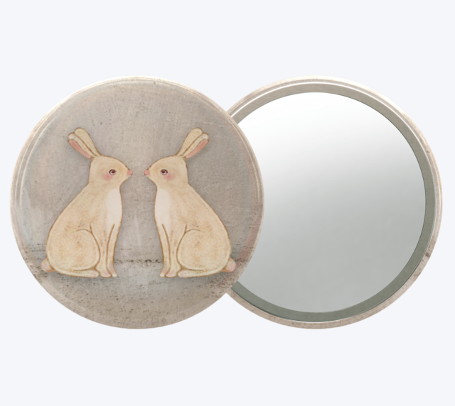☆再販☆ハンドミラー (ウサギたち・76ミリサイズ) | iichi 日々の