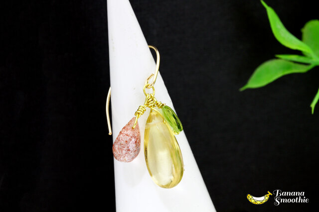 組み合わせが楽しい シトリン × ペリドット × ストロベリークォーツ 3