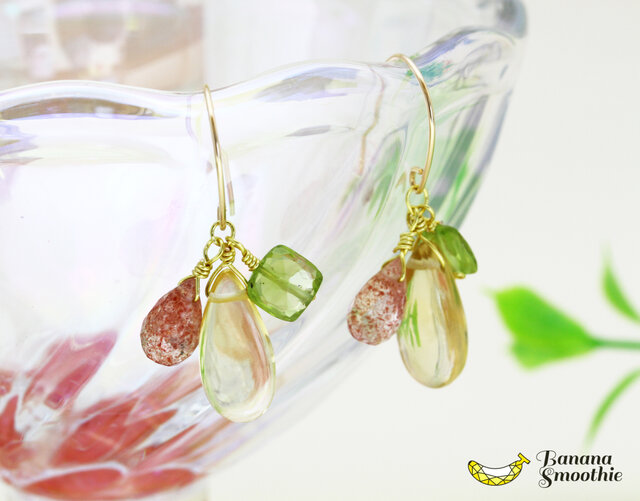 組み合わせが楽しい シトリン × ペリドット × ストロベリー