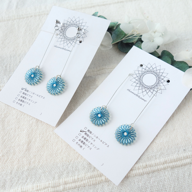 可愛い☆ブルー☆イヤリング 大粒ブルートパーズ☆枠止めペアシェイプファセットカット14kgfピアス