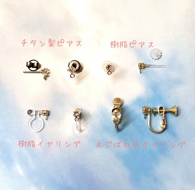 ハンドメイド 既知 ♡ 毒林檎と魔法の鏡ピアス(イヤリング対応可)