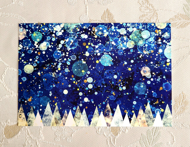 北欧風雪の森ポストカード３枚セット iichi ハンドメイド・アンティーク・食品・ギフト・手作り