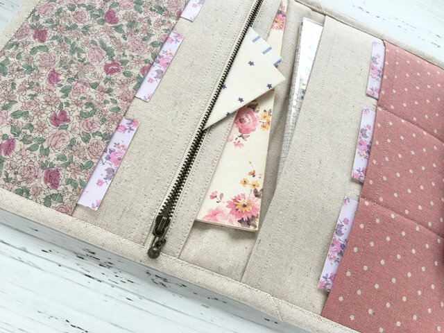 母子手帳ケース（Mサイズ）お薬手帳や通帳にも◇ピンク系