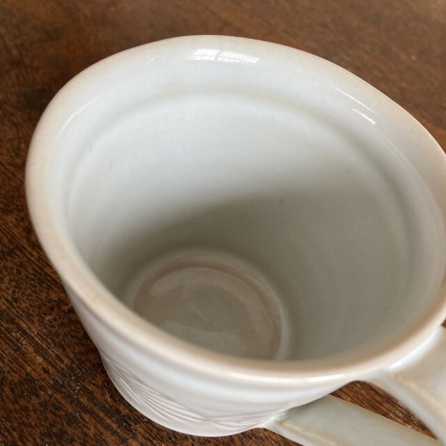 ハンドメイド 陶器 白カップ 鎬わら白カップ | iichi 日々の暮らしを心地よくするハンドメイドや