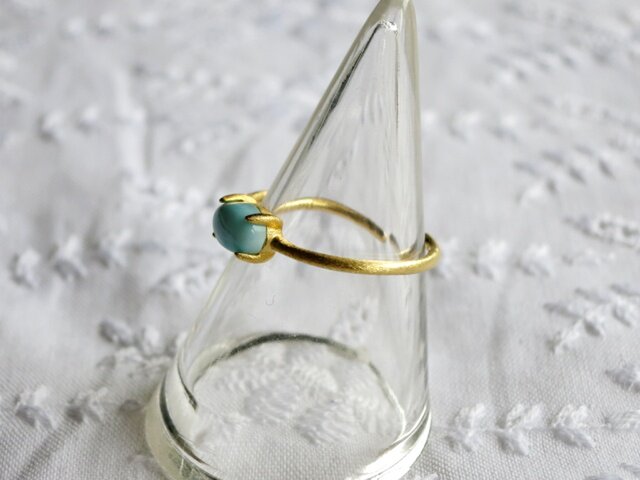 SILVER925・18KGPラリマーリング・オーバル 7号～フリーサイズ