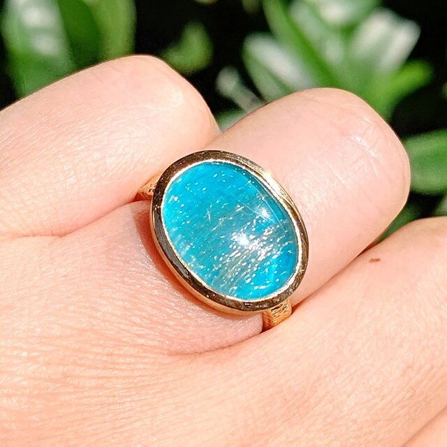 ターコイズ×クリスタルクォーツ 　ダブレットストーンリング シルバー 11 1点もの ターコイズ×クリスタルクォーツ ダブレットストーンリング