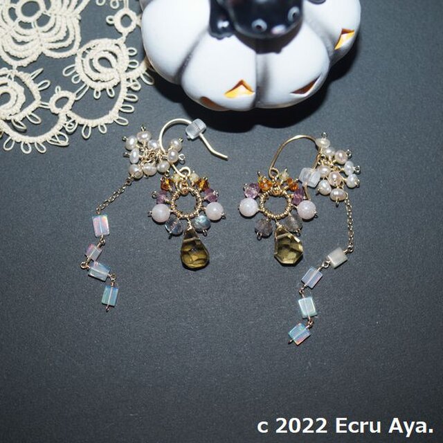 *AutumnHappyBag*10月の色2wayピアスのセット
