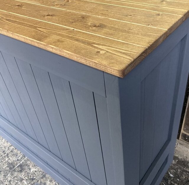 受注製作★グレー☆レジカウンターテーブル【1500】カントリー家具 受注製作☆グレー☆レジカウンターテーブル【1500】カントリー家具