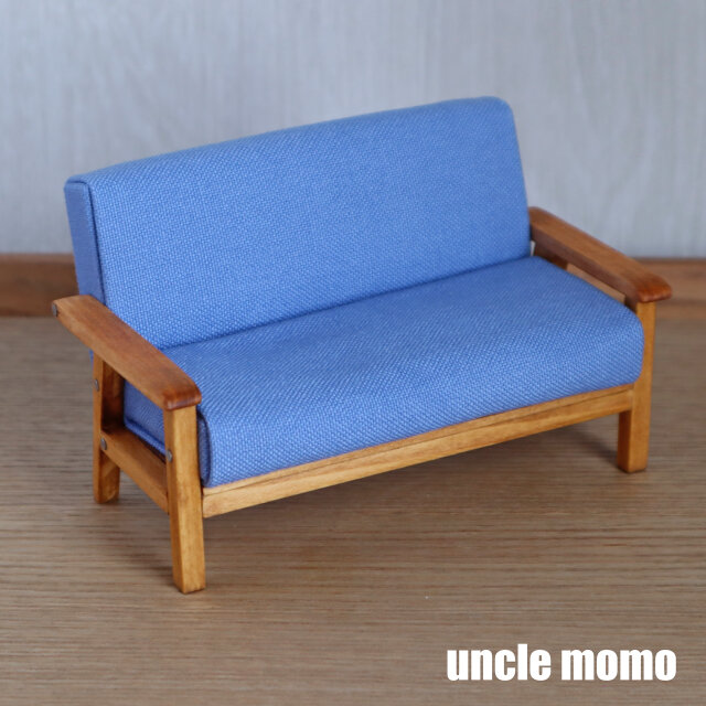 大川家具　ミニチュア家具　ソファー【未使用品】 ミニチュア家具 1/12スケール 3人掛けソファ (ホワイト) [ZH002] [m-s