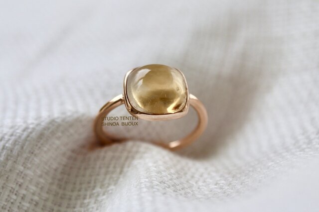 K10[蜜蜂ハッチのcitrine]ring-