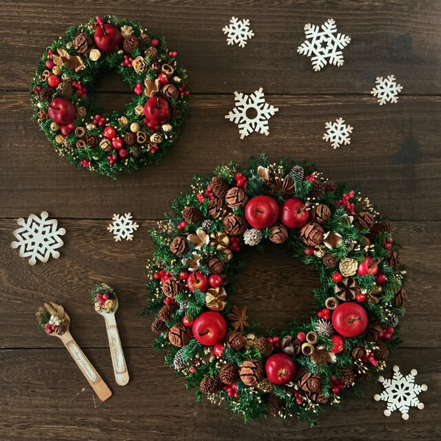 クリスマスリースE(22cm) | iichi 日々の暮らしを心地よくする