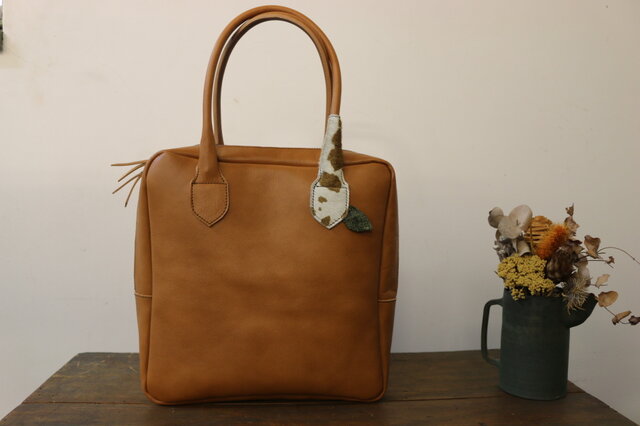 ナチュラルレザーbag*の画像1枚目