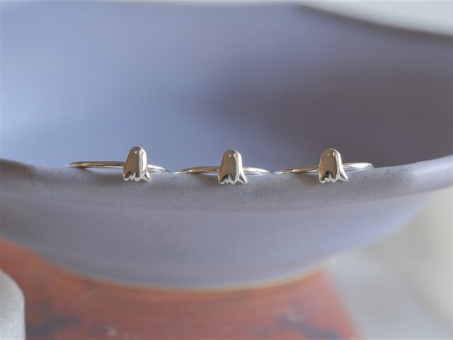 Tiny ghost ring おばけちゃん ハロウィン ゴースト シルバーリング