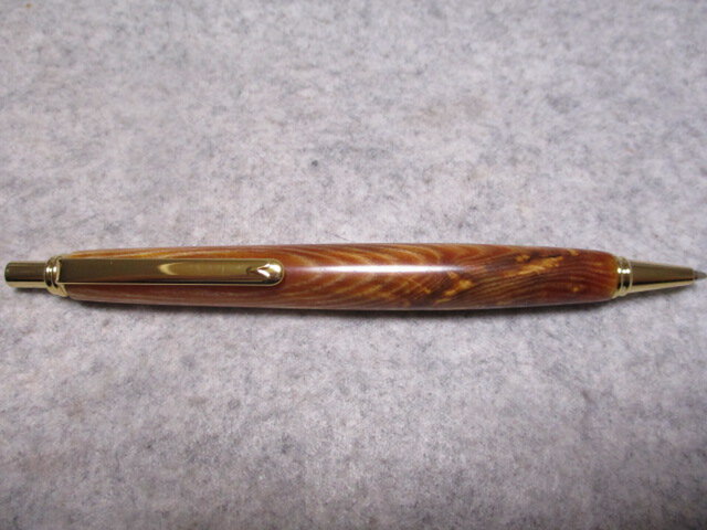 肥松（黒松）ジン 琥珀脂 出雲産 ガラスコート仕上げ シャープペンシル